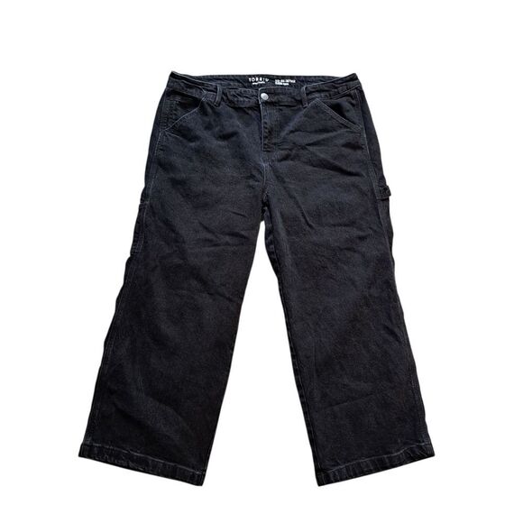 Torrid High Rise Carpenter Classic Denim Feel The Fit Plus Size 18 Short Black - Picture 5 of 14